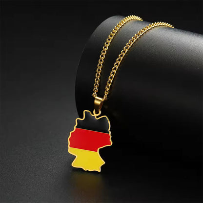 Germany Map & Flag Pendant