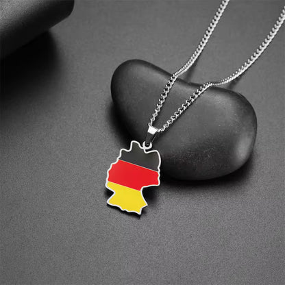 Germany Map & Flag Pendant