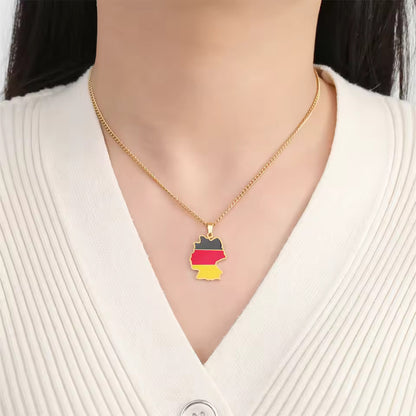 Germany Map & Flag Pendant