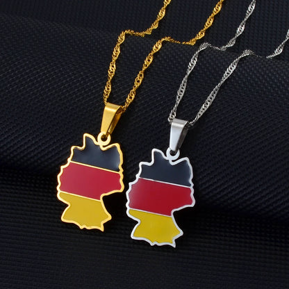 Germany Map & Flag Pendant