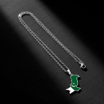 Pakistan Map & Flag Pendant